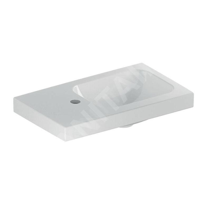 Geberit iCon - Lave-mains 530x310x130 mm, sans trop-plein, trou pour robinetterie à gauche, blanc 501.833.00.1
