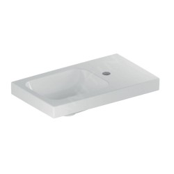 Geberit iCon - Lave-mains 530x310x130 mm, sans trop-plein, trou pour robinetterie à droite, KeraTect, blanc 501.832.00.2