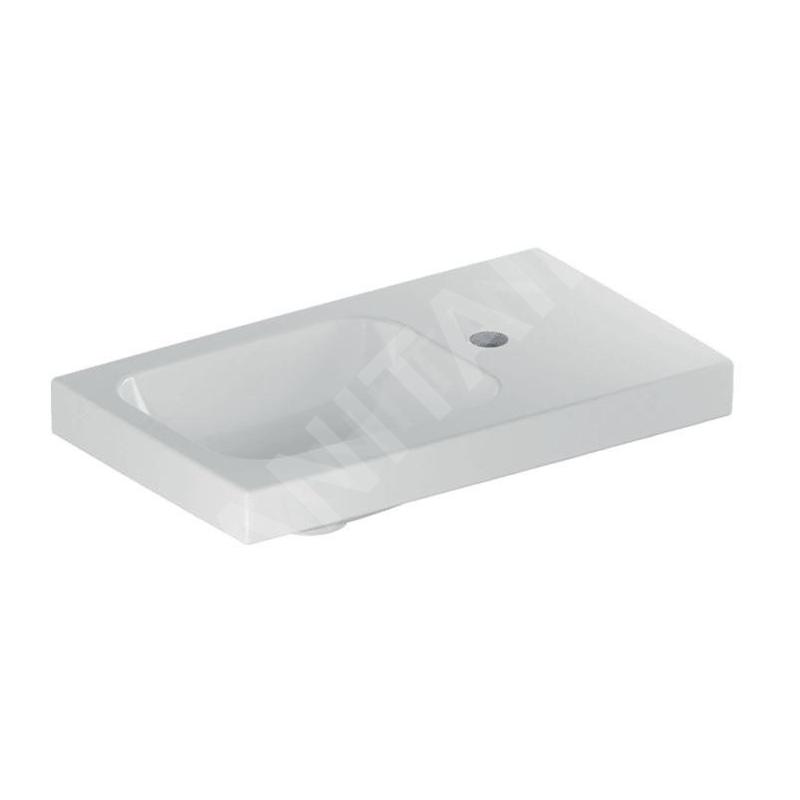 Geberit iCon - Lave-mains 530x310x130 mm, sans trop-plein, trou pour robinetterie à droite, KeraTect, blanc 501.832.00.2