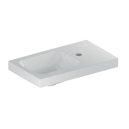 Geberit iCon - Lave-mains 530x310x130 mm, sans trop-plein, trou pour robinetterie à droite, KeraTect, blanc 501.832.00.2