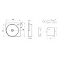Ravak Yard - Lavabo d'angle 45x45 cm, sans trop-plein, trou pour robinet, blanc XJX01245000