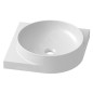 Ravak Yard - Lavabo d'angle 45x45 cm, sans trop-plein, trou pour robinet, blanc XJX01245000