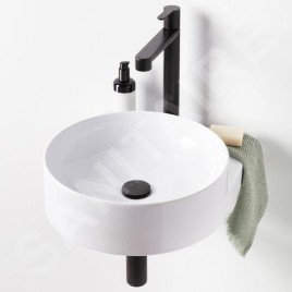 Ravak Yard - Lavabo 405x500 mm, sans trop-plein, trou pour robinet, blanc XJX01240002