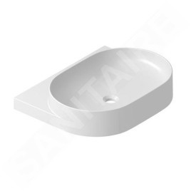 Ravak Yard - Lavabo 605x500 mm, sans trop-plein, trou pour robinet, blanc XJX01260002