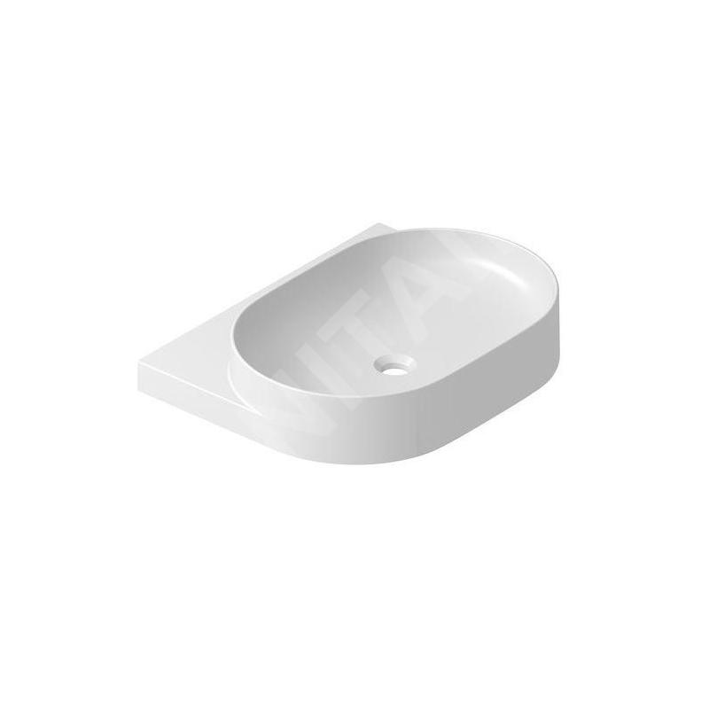 Ravak Yard - Lavabo 605x500 mm, sans trop-plein, trou pour robinet, blanc XJX01260002 Ravak Yard - Lavabo 605x500 mm, sans trop-plein, trou pour robinet, blanc XJX01260002