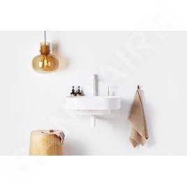 Ravak Yard - Lavabo 605x500 mm, sans trop-plein, trou pour robinet, blanc XJX01260002