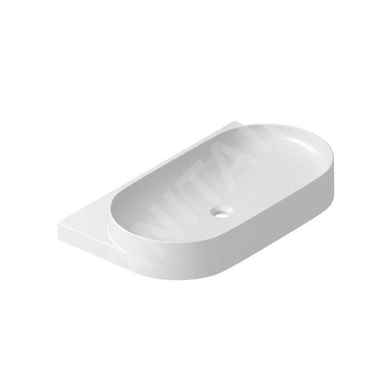 Ravak Yard - Lavabo 805x500 mm, sans trop-plein, trou pour robinetterie, blanc XJX01280002