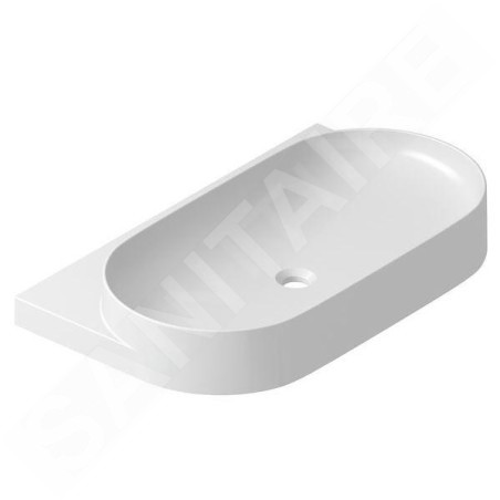 Ravak Yard - Lavabo 805x500 mm, sans trop-plein, trou pour robinetterie, blanc XJX01280002