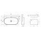 Ravak Yard - Lavabo 805x500 mm, sans trop-plein, trou pour robinetterie, blanc XJX01280002