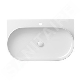 Ravak Yard - Lavabo 805x500 mm, sans trop-plein, trou pour robinetterie, blanc XJX01280002