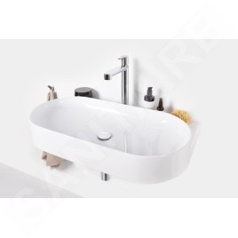 Ravak Yard - Lavabo 805x500 mm, sans trop-plein, trou pour robinetterie, blanc XJX01280002