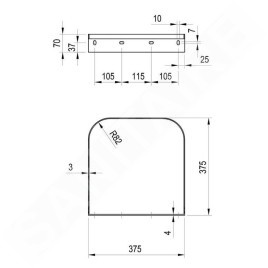 Ravak Yard - Console pour lavabo Yard 600, inox X01787