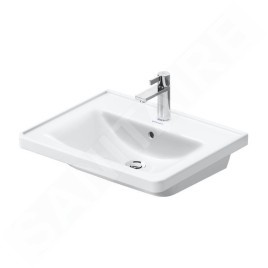 Duravit D-Neo - Évier 600x480 mm, avec trop-plein, trou pour robinetterie, blanc 2367600000