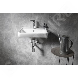Bruckner Neon - Lavabo 450x415 mm, avec trop-plein, avec trou pour robinet, blanc 201.130.0