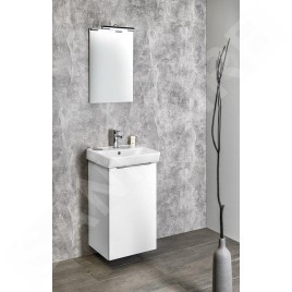 Bruckner Neon - Lavabo 450x415 mm, avec trop-plein, avec trou pour robinet, blanc 201.130.0