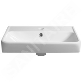 Bruckner Neon - Lavabo 450x415 mm, avec trop-plein, avec trou pour robinet, blanc 201.130.0