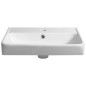 Bruckner Neon - Lavabo 450x415 mm, avec trop-plein, avec trou pour robinet, blanc 201.130.0