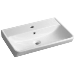 Bruckner Neon - Lavabo 600x415 mm, avec trop-plein, avec trou pour robinet, blanc 201.132.0
