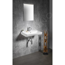 Bruckner Neon - Lavabo 600x415 mm, avec trop-plein, avec trou pour robinet, blanc 201.132.0