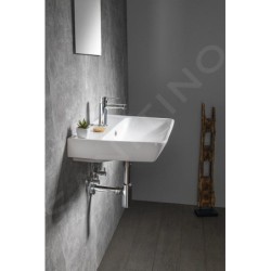 Bruckner Neon - Lavabo 600x415 mm, avec trop-plein, avec trou pour robinet, blanc 201.132.0