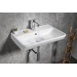 Bruckner Neon - Lavabo 600x415 mm, avec trop-plein, avec trou pour robinet, blanc 201.132.0