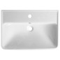 Bruckner Neon - Lavabo 600x415 mm, avec trop-plein, avec trou pour robinet, blanc 201.132.0