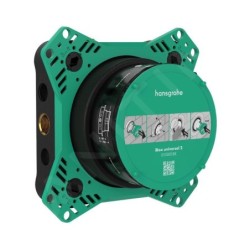 SANITINO - Set de douche avec thermostat et corps encastré hansgrohe, accessoires kielle, noir mat SANI21HKK403
