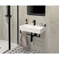 Sapho Accessoires - Porte-serviettes frontal pour lavabo, 665 mm, noir mat HG665