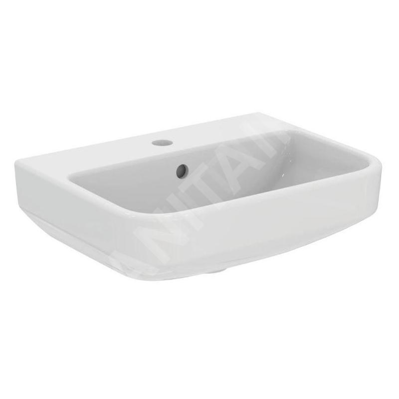 Ideal Standard i.Life S - Lavabo 550x370 mm, avec trop-plein, trou pour robinetterie, blanc T458401 Ideal Standard i.Life S - Lavabo 550x370 mm, avec trop-plein, trou pour robinetterie, blanc T458401