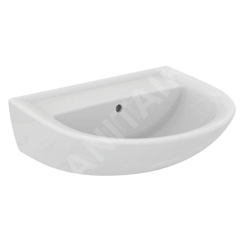 Ideal Standard Eurovit - Lavabo 550x460 mm, avec trop-plein, sans trou pour robinetterie, blanc W332701 Ideal Standard Eurovit - Lavabo 550x460 mm, avec trop-plein, sans trou pour robinetterie, blanc W332701