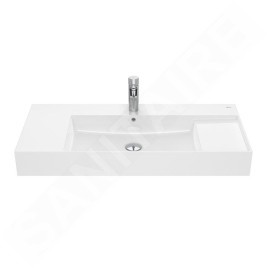 Roca Inspira - Lavabo 1000x490 mm, avec trop-plein, trou pour robinetterie, blanc A32752A000