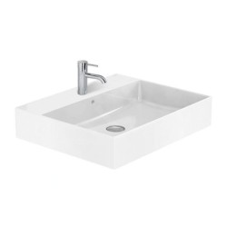 Roca Inspira - Lavabo 600x490 mm, avec trop-plein, trou pour robinetterie, blanc A32752C000