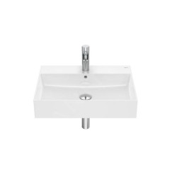 Roca Inspira - Lavabo 600x490 mm, avec trop-plein, trou pour robinetterie, blanc A32752C000