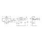 Roca Meridian - Lavabo 700x460 mm, avec trop-plein, trou pour robinetterie, blanc A327240000 Roca Meridian - Lavabo 700x460 mm, avec trop-plein, trou pour robinetterie, blanc A327240000