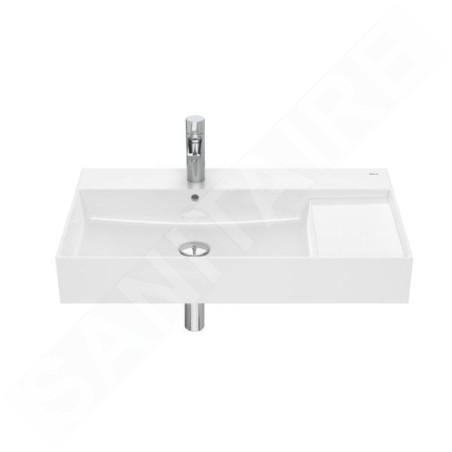 Roca Inspira - Lavabo 800x490 mm, avec trop-plein, trou pour robinetterie, blanc A32752B000