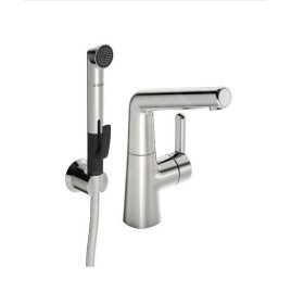Hansa Designo - Mitigeur de lavabo avec bec pivotant et douchette extractible, chrome 51342201