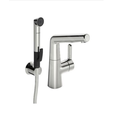 Hansa Designo - Mitigeur de lavabo avec bec pivotant et douchette extractible, chrome 51342201