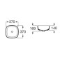 Roca Inspira - Vasque 370x370 mm, blanc A327502000 Roca Inspira - Vasque 370x370 mm, blanc A327502000