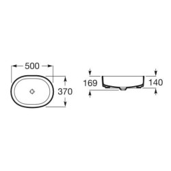 Roca Inspira - Vasque 500x370 mm, blanc A327520000