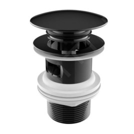 Roca Aqua - Bonde de lavabo, ClickClack, noir titane A5054015CN