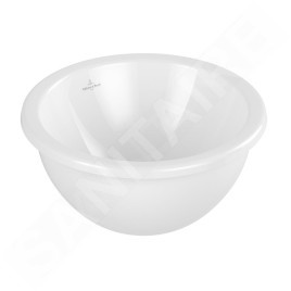 Villeroy & Boch Loop&Friends - Lavabo à encastrer, diamètre 330 mm, avec trop-plein, CeramicPlus, blanc alpin 4A5100R1