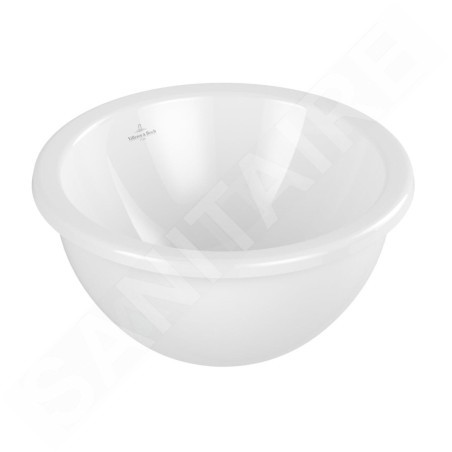 Villeroy & Boch Loop&Friends - Lavabo à encastrer, diamètre 330 mm, avec trop-plein, CeramicPlus, blanc alpin 4A5100R1
