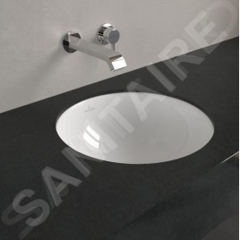 Villeroy & Boch Loop&Friends - Lavabo à encastrer, diamètre 330 mm, avec trop-plein, CeramicPlus, blanc alpin 4A5100R1