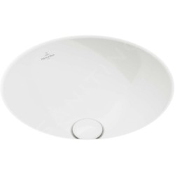 Villeroy & Boch Loop&Friends - Lavabo à encastrer, diamètre 330 mm, sans trop-plein, Ceramicplus, blanc alpin 4A5101R1