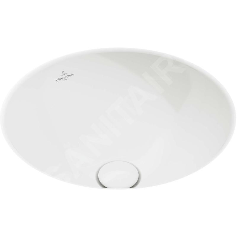 Villeroy & Boch Loop&Friends - Lavabo à encastrer, diamètre 330 mm, sans trop-plein, Ceramicplus, blanc alpin 4A5101R1 Villeroy & Boch Loop&Friends - Lavabo à encastrer, diamètre 330 mm, sans trop-plein, Ceramicplus, blanc alpin 4A5101R1