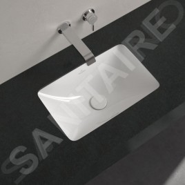Villeroy & Boch Loop&Friends - Lavabo à encastrer, 450x280 mm, avec trop-plein, blanc alpin 4A560001