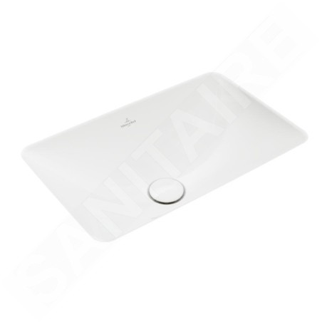 Villeroy & Boch Loop&Friends - Lavabo à encastrer, 450x280 mm, sans trop-plein, CeramicPlus, blanc alpin 4A5601R1
