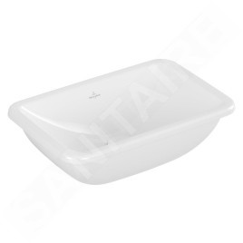 Villeroy & Boch Loop&Friends - Lavabo à encastrer, 615x380 mm, avec trop-plein, CeramicPlus, blanc alpin 4A5800R1