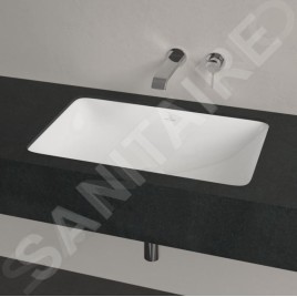 Villeroy & Boch Loop&Friends - Lavabo à encastrer, 615x380 mm, avec trop-plein, CeramicPlus, blanc alpin 4A5800R1