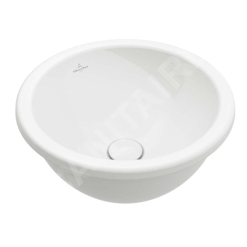 Villeroy & Boch Loop&Friends - Lavabo à encastrer, diamètre 390 mm, avec trop-plein, CeramicPlus, blanc alpin 4A5900R1 Villeroy & Boch Loop&Friends - Lavabo à encastrer, diamètre 390 mm, avec trop-plein, CeramicPlus, blanc alpin 4A5900R1